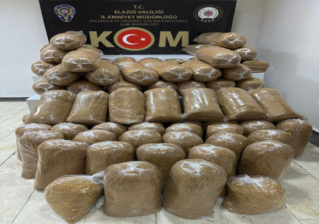 Elazığda 425 kilo kaçak tütün ele geçirildi