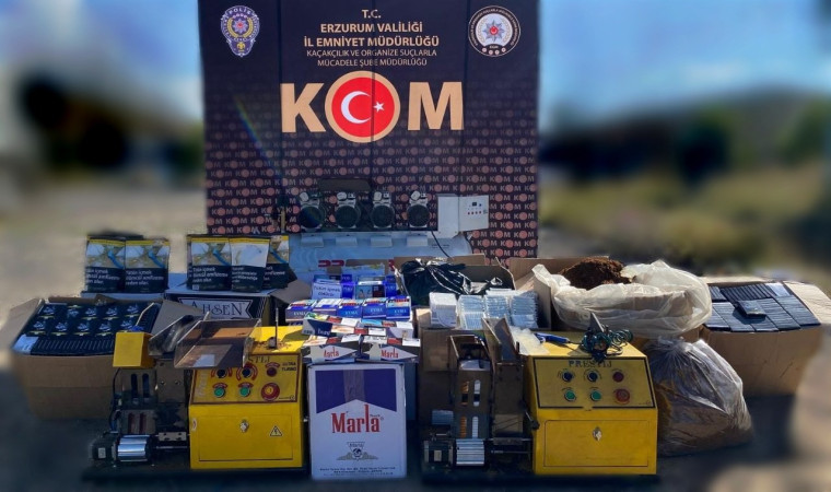 Aşkale’de kaçak sigara operasyonu