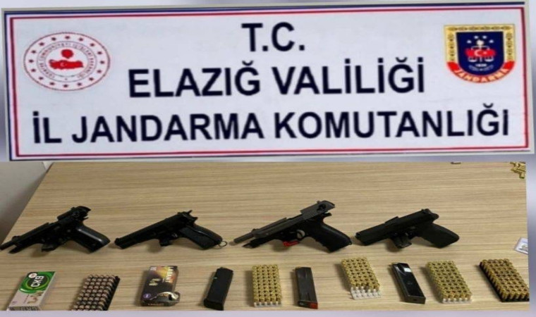 Elazığ’da 4 adet ruhsatız tabanca ele geçirildi