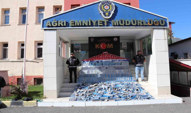 Ağrı’da polis 181 bin 100 karton kaçak sigara yakaladı