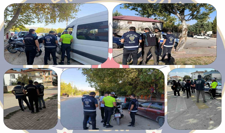 Elazığ’da polis ekipleri okul önü denetimlerine devam ediyor