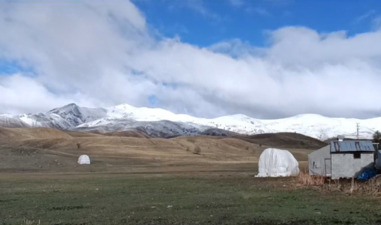 Karlıova’nın yüksek kesimleri beyaza büründü