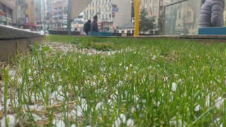 Erzurum’da dolu etkili oldu