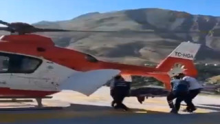 84 yaşındaki hasta için helikopter havalandı