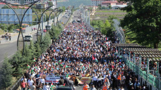 Bingöl’de yaklaşık 15 bin kişi Gazze için yürüdü