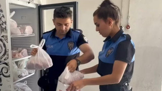 Polislerin kurban etleri, ihtiyaç sahibi ailelerle paylaşıldı