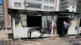 Van’da konteyner yangını