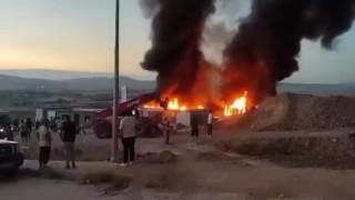 Elazığ’da konteyner yangını