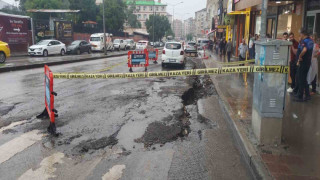 Erzurum’da sağanak yağış sele dönüştü