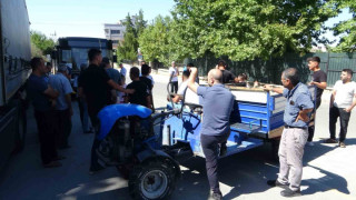 Malatya’da MOTAŞ’ın hatlarını iptal ettiği mahalleli çapa motoru ile yol kesti