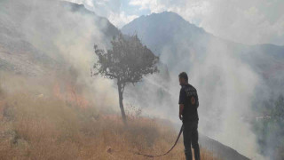 Hakkari’de anız yangını