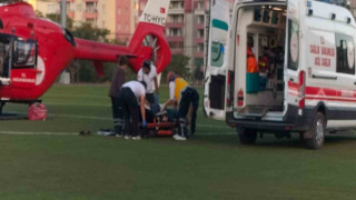 Ambulans helikopter kalp krizi geçiren hasta için havalandı