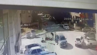 Elazığ’da motosiklet ile otomobilin çarpışma anı kamerada